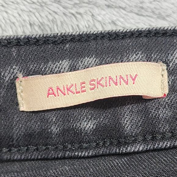 Angel Kiss Jeans Womens 7/28 Black Acid Wash Ankle Skinny Mid Rise Stretch Denim - Picture 6 of 13